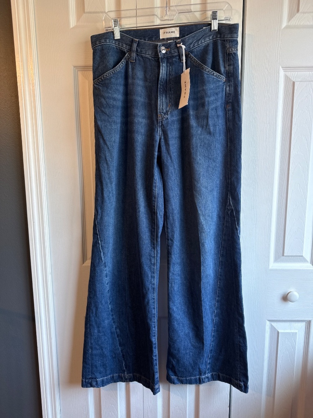 NWT Frame Le Baggy Palazzo Wide Leg Jeans Size 28 $288 MSRP - Picture 4 of 8